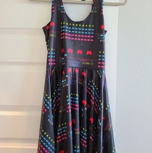 Blackmilk Space Invaders Reversible Skater Dress